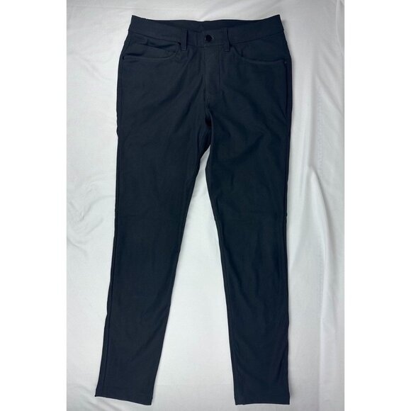 Lululemon ABC Slim Fit 5 Pocket Warpstreme Pants Men's 30x30 Black Office Golf - Picture 1 of 8